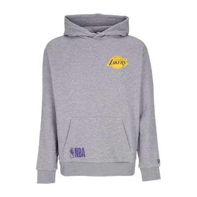 New Era Men's Hoodie Nba Half Logo Oversized Hoodie Loslak Heather Grey In Gray
