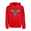 New Era Men's Hoodie Nba Outline Logo Po Hoodie Chibul Front Door Red/black In Red