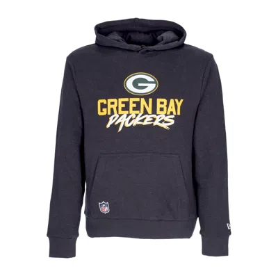 New Era Men's Hoodie Nfl Script Team Hoody Grepac Heather Graphite/green In Blue