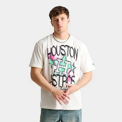 New Era Men's Houston Astros Mlb Graffiti Graphic T-shirt In Neutral