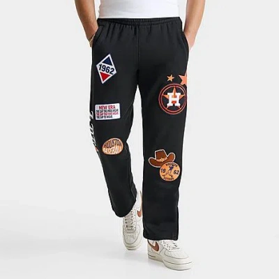 New Era Men's Houston Astros Mlb Patch Sweatpants In Black