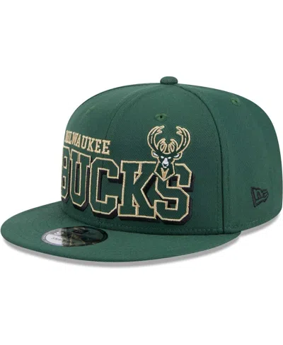 New Era Men's Hunter Green Milwaukee Bucks Gameday 9fifty Snapback Hat
