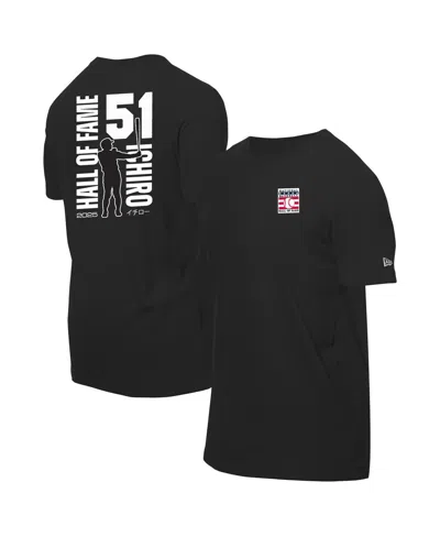 New Era Men's Ichiro Suzuki Black Seattle Mariners 2025 National Baseball Hall Of Fame Graphic T-shirt