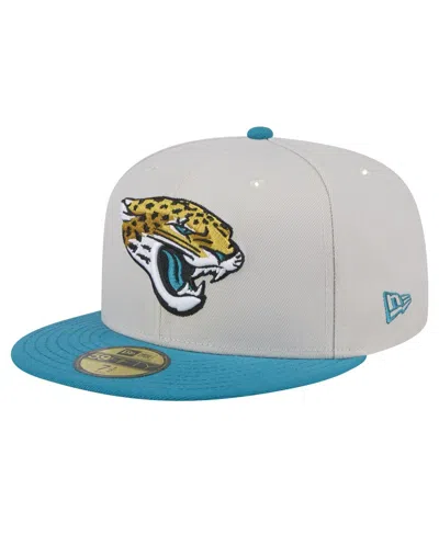 New Era Men's Jacksonville Jaguars Stoney 59fifty Fitted Hat In Stone,teal