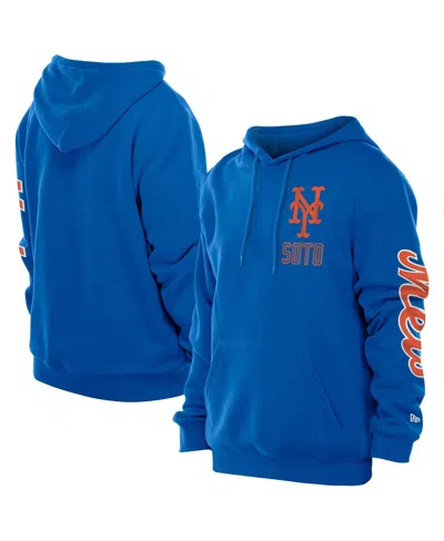 New Era Men's Juan Soto Royal New York Mets Design Lab Pullover Hoodie In Blue