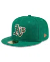 New Era Men's Kelly Green Athletics St. Patrick's Day 59fifty Fitted Hat In Kelly Green