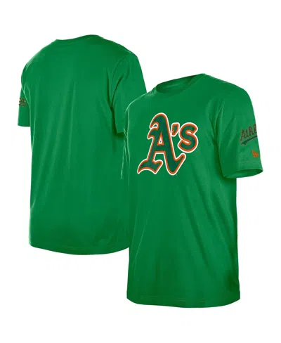 New Era Men's Kelly Green Athletics St. Patrick's Day Shamrock Fill T-shirt