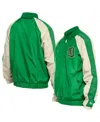 NEW ERA MEN'S KELLY GREEN DETROIT TIGERS RIPSTOP RAGLAN QUARTER-ZIP HOODIE WINDBREAKER JACKET