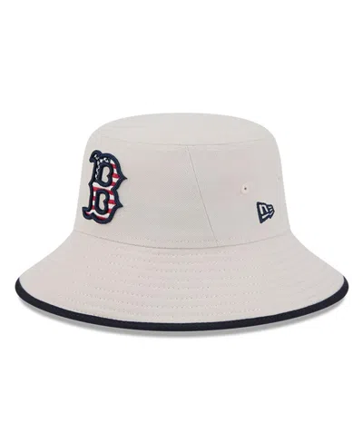 New Era Men's Khaki Boston Red Sox 2024 Fourth Of July Bucket Hat