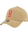 New Era Men's Khaki Boston Red Sox Logo Essentials 9forty A-frame Adjustable Hat In Khaki