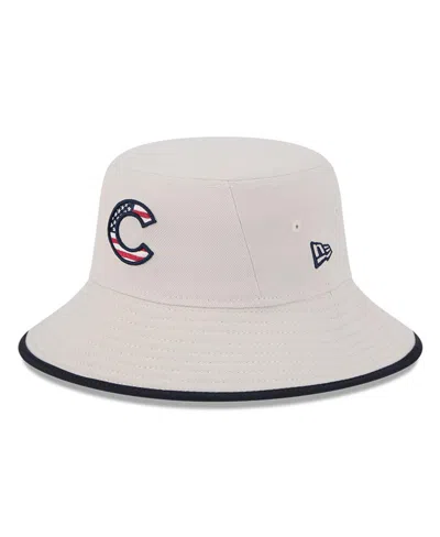 New Era Men's Khaki Chicago Cubs 2024 Fourth Of July Bucket Hat