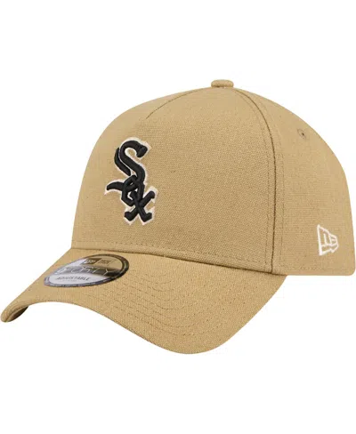 New Era Men's Khaki Chicago White Sox Logo Essentials 9forty A-frame Adjustable Hat In Brown