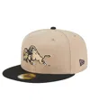 New Era Men's Khaki Colorado Buffaloes Throwback Two-tone 59fifty Fitted Hat In Brown