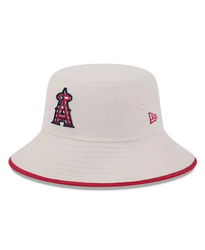 New Era Men's Khaki Los Angeles Angels 2024 Fourth Of July Bucket Hat