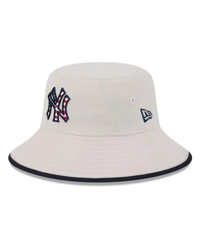 New Era Men's Khaki New York Yankees 2024 Fourth Of July Bucket Hat