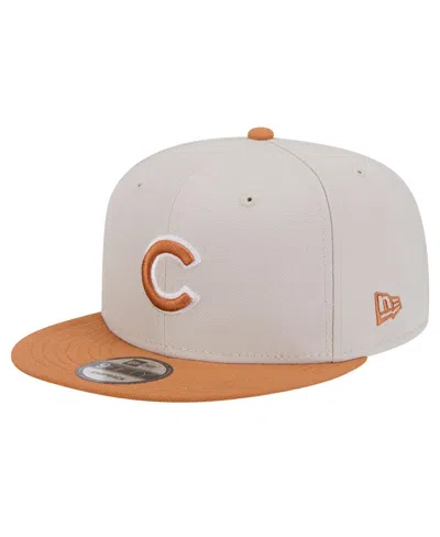 New Era Men's Khaki/brown Chicago Cubs Color Pack Two-tone 9fifty Snapback Hat In Khaki,brown
