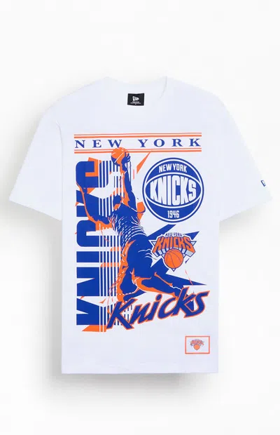 New Era Men's Knicks Sport Class Dunk T-shirt In White
