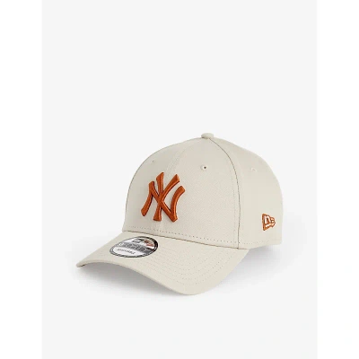 New Era Mens Light Beige 9forty New York Yankees Cotton Baseball Cap