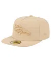 New Era Men's Light Beige Denver Broncos Color Pack A-frame 59fifty Fitted Hat In Sand