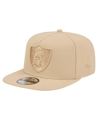 New Era Men's Light Beige Las Vegas Raiders Color Pack A-frame 9fifty Snapback Hat In Multi