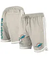 New Era Men's Light Beige Miami Dolphins Stone Multi Patch Shorts In Neutral