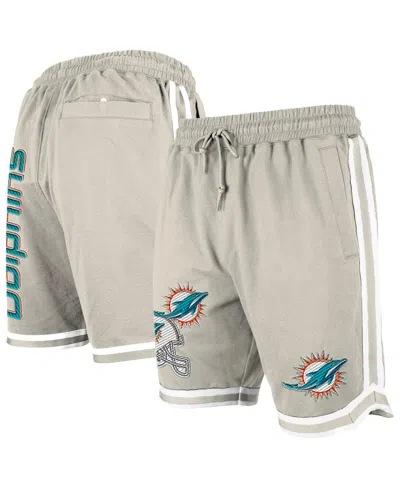 New Era Men's Light Beige Miami Dolphins Stone Multi Patch Shorts In Neutral