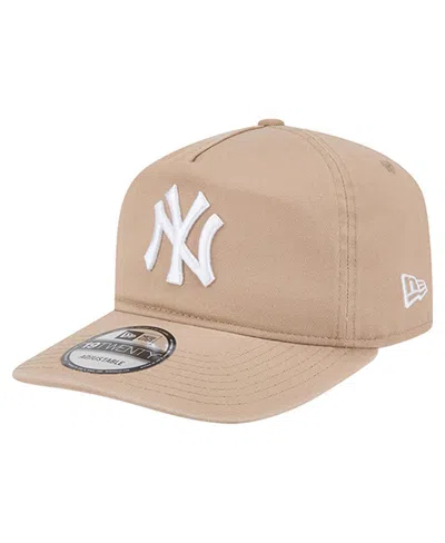 New Era Men's Light Beige New York Yankees Cam 19twenty Adjustable Hat In Brown