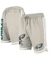 New Era Men's Light Beige Philadelphia Eagles Stone Multi Patch Shorts In Gray