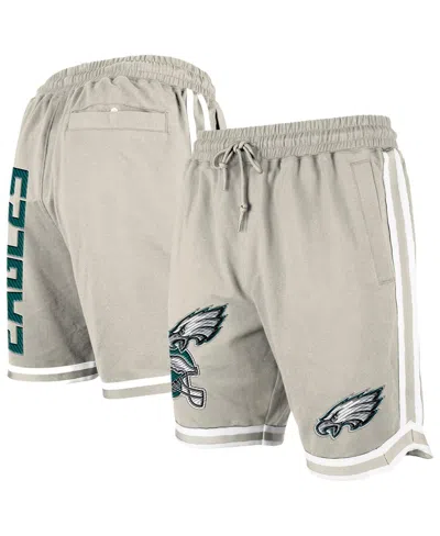 New Era Men's Light Beige Philadelphia Eagles Stone Multi Patch Shorts In Gray