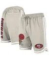 New Era Men's Light Beige San Francisco 49ers Stone Multi Patch Shorts In Brown