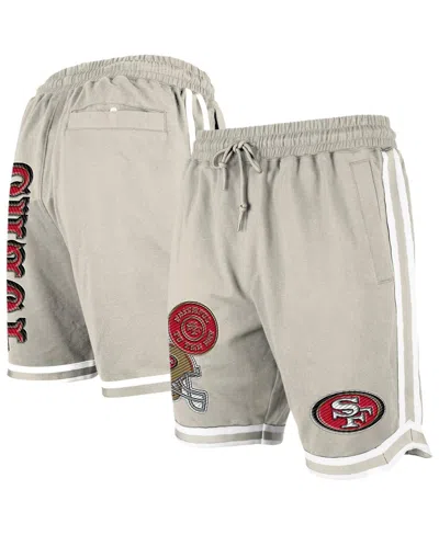 New Era Men's Light Beige San Francisco 49ers Stone Multi Patch Shorts In Brown