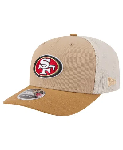New Era Men's Light Beige San Francisco 49ers Two-tone Trucker 9seventy Adjustable Hat In Sand