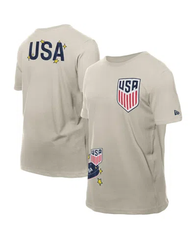 New Era Men's Light Beige Usmnt Logo Select T-shirt In Neutral