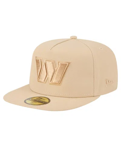 New Era Men's Light Beige Washington Commanders Color Pack A-frame 59fifty Fitted Hat In Sand