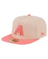 New Era Men's Light Beige/coral Arizona Diamondbacks Two-tone Color Pack A-frame 59fifty Fitted Hat