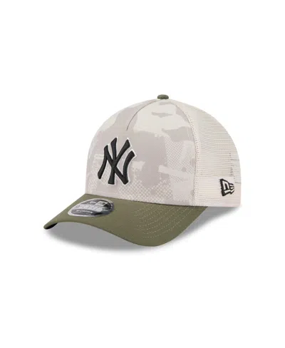 New Era Men's Light Beige/olive New York Yankees 2025 Armed Forces Day 9forty M-crown A-frame Adjustable Hat