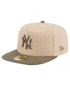 New Era Men's Light Beige/olive New York Yankees Two-tone Color Pack A-frame 59fifty Fitted Hat In Multi