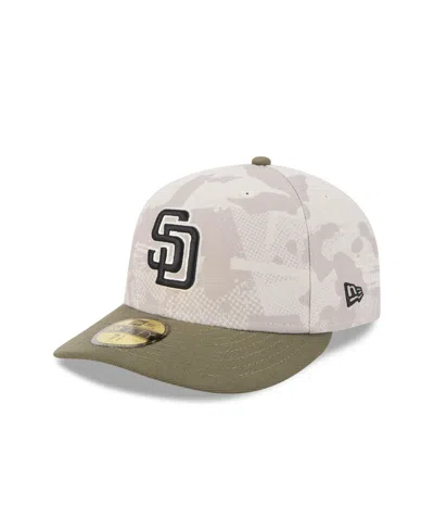 New Era Men's Light Beige/olive San Diego Padres 2025 Armed Forces Day 59fifty Fitted Hat In Multi