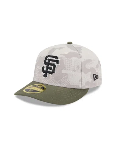 New Era Men's Light Beige/olive San Francisco Giants 2025 Armed Forces Day Low Profile 59fifty Fitted Hat In Multi