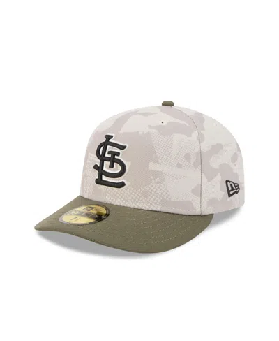 New Era Men's Light Beige/olive St. Louis Cardinals 2025 Armed Forces Day 59fifty Fitted Hat In Multi