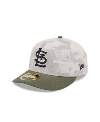 New Era Men's Light Beige/olive St. Louis Cardinals 2025 Armed Forces Day Low Profile 59fifty Fitted Hat In Multi