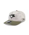 New Era Men's Light Beige/olive Toronto Blue Jays 2025 Armed Forces Day 9seventy Adjustable Hat