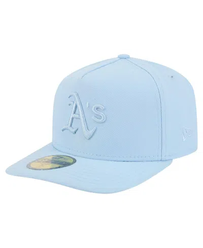 New Era Men's Light Blue Athletics Color Pack A-frame 59fifty Fitted Hat