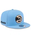 NEW ERA MEN'S LIGHT BLUE ATLANTA HAWKS 2024/25 CITY EDITION ALTERNATE 9FIFTY SNAPBACK HAT