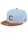 New Era Men's Light Blue Chicago Cubs Spring Color Two-tone 9fifty Snapback Hat In Light Blue