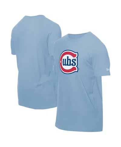 New Era Men's Light Blue Chicago Cubs Star Alternate Logo T-shirt