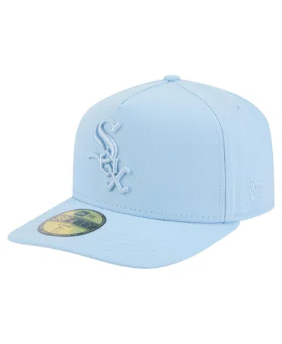 New Era Men's Light Blue Chicago White Sox Color Pack A-frame 59fifty Fitted Hat