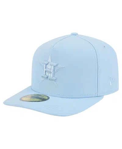 New Era Men's Light Blue Houston Astros Color Pack A-frame 59fifty Fitted Hat
