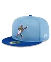 New Era Light Blue Milwaukee Brewers 2024 Batting Practice 59fifty Fitted Hat In Navy