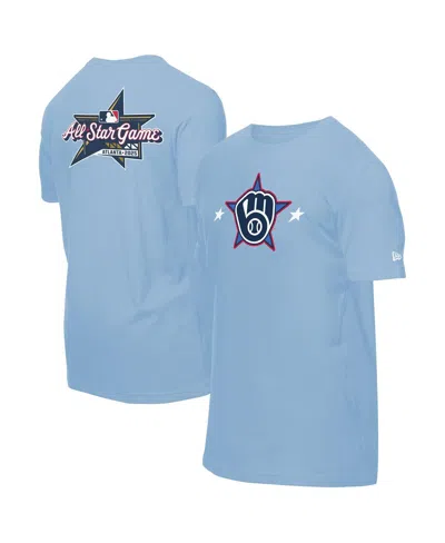 New Era Men's Light Blue Milwaukee Brewers 2025 Mlb All-star Game Workout T-shirt